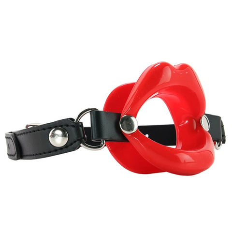 Sex & Mischief Silicone Lips Mouth Gag - Adjustable 63.5 cm Strap > Bondage Gear > Gags and Bits