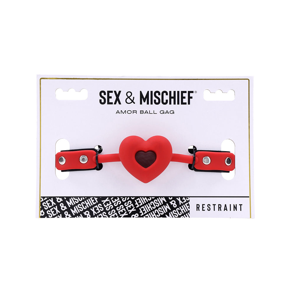 Sex & Mischief Amor Adjustable Heart-Shaped Ball Gag BDSM Accessory > Bondage Gear > Gags and Bits