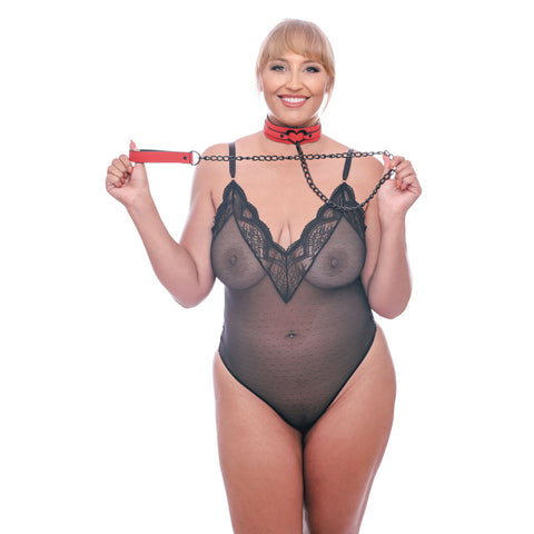 S&M Amor Heart Collar and Leash Leash