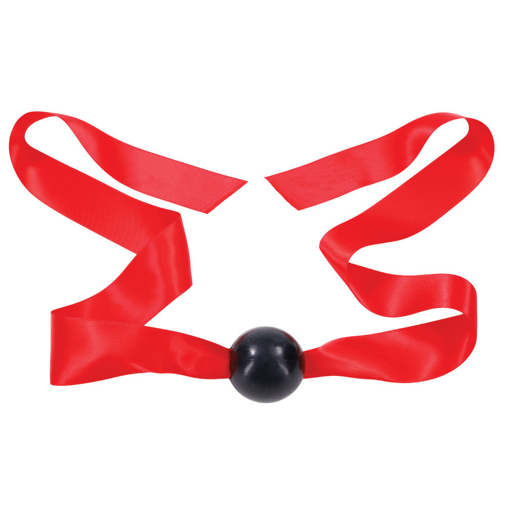 Sex & Mischief Amor Satin Ball Gag With Ribbon Drop > Bondage Gear > Gags and Bits