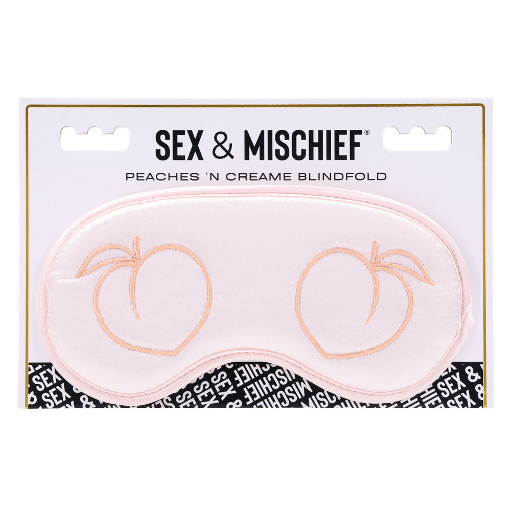 Sex & Mischief Peaches n CreaMe Blindfold - Peach Eyemask for Sensory ...