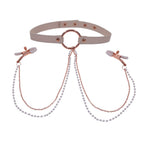 Sex & Mischief Peaches n CreaMe Collar with Nipple Clamps 35-44.5 cm > Sex Toys > Nipple Clips