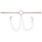 Sex & Mischief Peaches n CreaMe Collar with Nipple Clamps 35-44.5 cm > Sex Toys > Nipple Clips