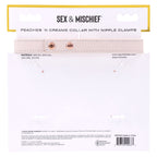 Sex & Mischief Peaches n CreaMe Collar with Nipple Clamps 35-44.5 cm > Sex Toys > Nipple Clips
