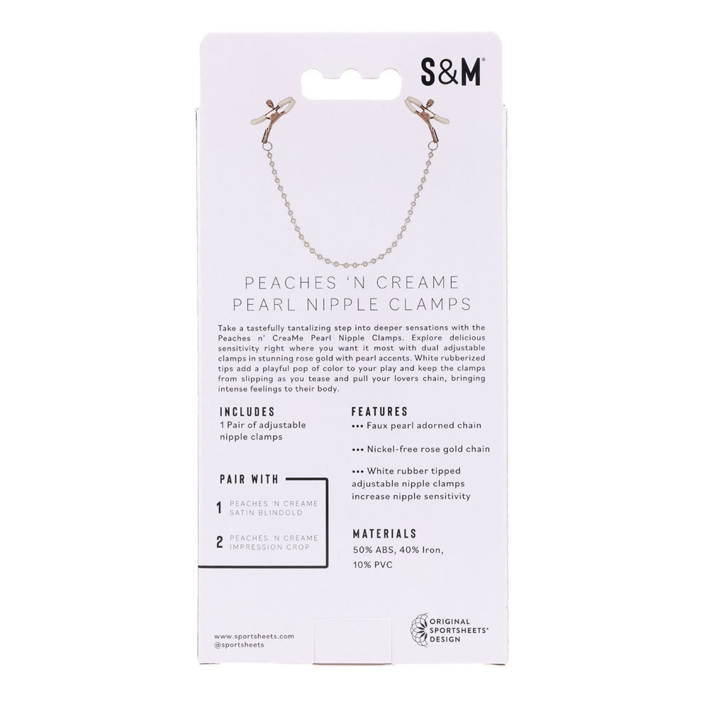 Sex and Mischief Peaches n CreaMe Pearl Nipple Clamps > Sex Toys > Nipple Clips
