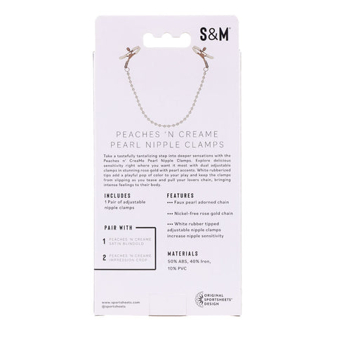 Sex and Mischief Peaches n CreaMe Pearl Nipple Clamps Nipple Clamps