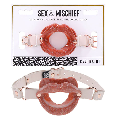Sex and Mischief Peaches n CreaMe Silicone Lips Adult Toy Pink Gags