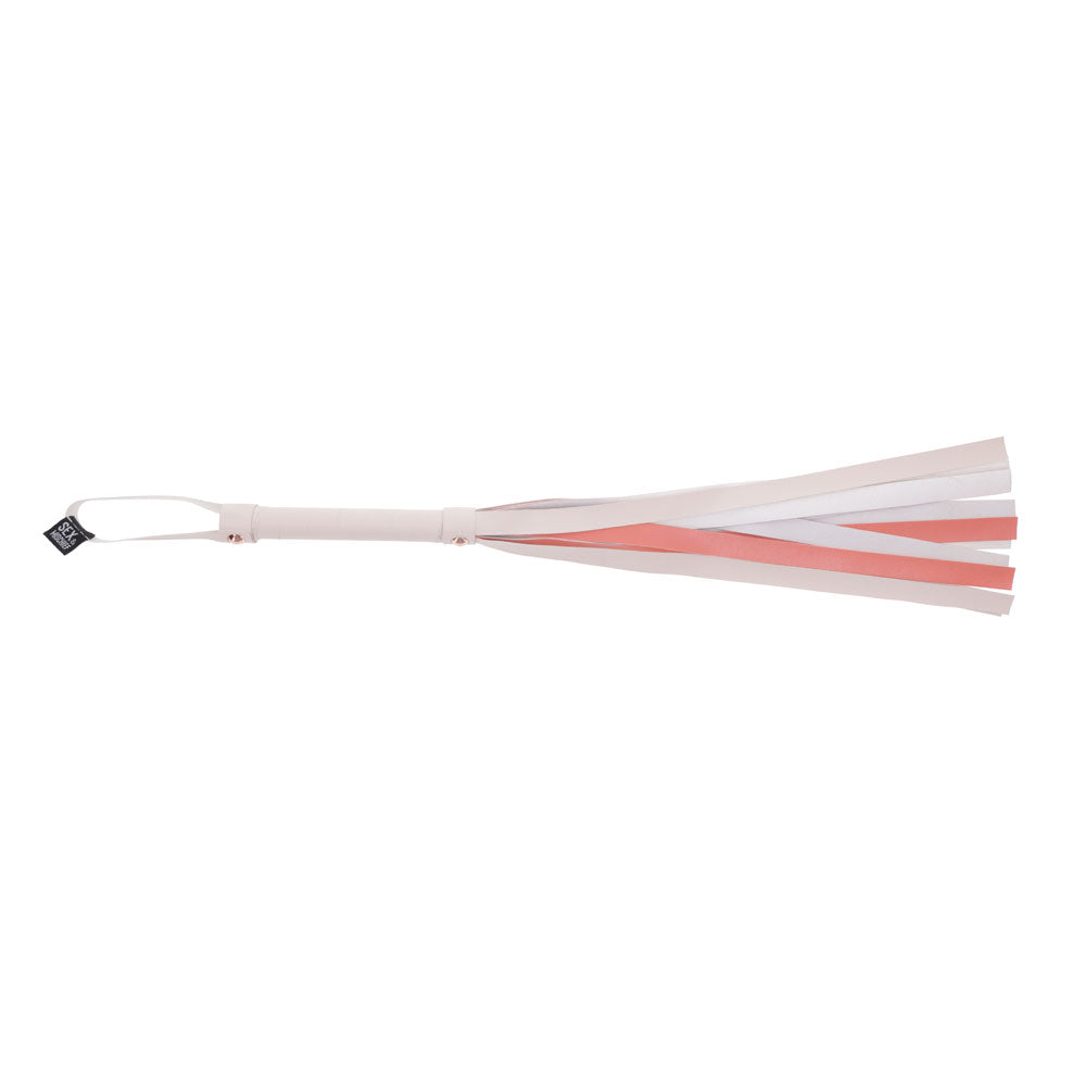 Sex & Mischief Peaches n CreaMe Stripe Flogger 80 cm - Peach Whip > Bondage Gear > Whips & Floggers