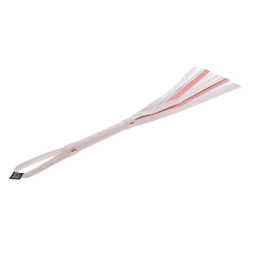 Sex & Mischief Peaches n CreaMe Stripe Flogger 80 cm - Peach Whip > Bondage Gear > Whips & Floggers