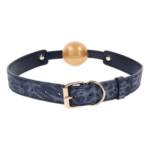 Sportsheets Cougar Ball Gag (Blue and Gold) – Luxury Ball Gag > Bondage Gear > Gags and Bits