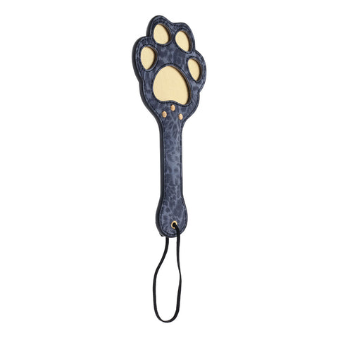 Sex and Mischief Cougar Paw Paddle Navy and Gold Spanking Paddle Whips & Paddles