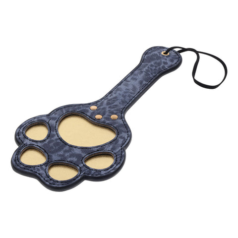 Sex and Mischief Cougar Paw Paddle Navy and Gold Spanking Paddle Whips & Paddles