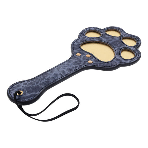 Sex and Mischief Cougar Paw Paddle Navy and Gold Spanking Paddle Whips & Paddles