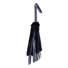 Sex & Mischief Cougar Faux Fur Flogger - Navy /Black Furry Flogger Whip