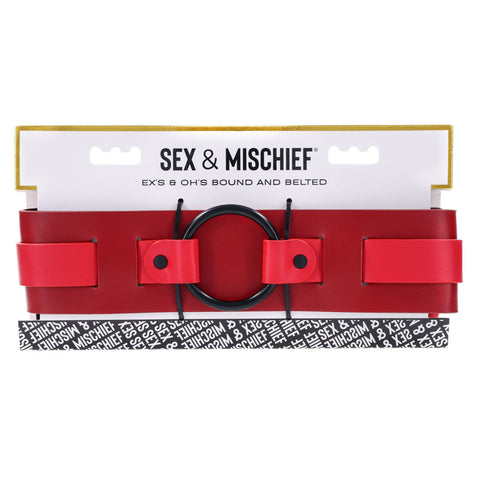 S&M Exs & Ohs Bound and Belted Adjustable Belt 31-42.5 Inches BONDAGE-TOYS