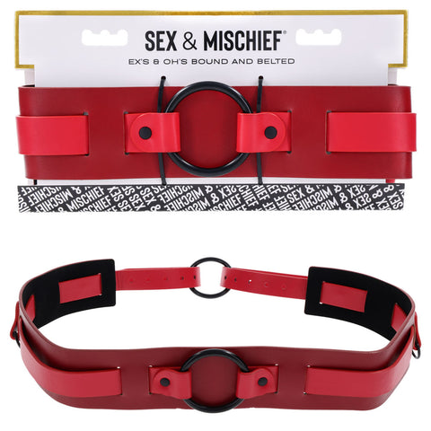 S&M Exs & Ohs Bound and Belted Adjustable Belt 31-42.5 Inches Default Title BONDAGE-TOYS