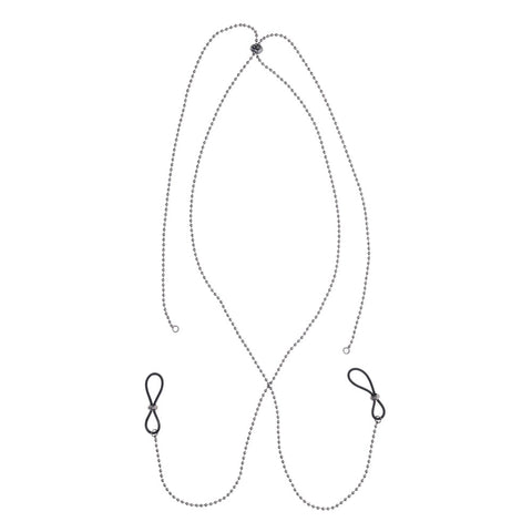 S&M Exs & Ohs Body Jewelry Nipple Ties Metal Chain Adjustable Nipple Clips