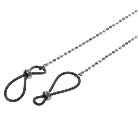 S&M Exs & Ohs Body Jewelry Nipple Ties Metal Chain Adjustable Nipple Clips