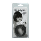 Sex & Mischief Nitrile Cock Ring 3 Pack – Three Sizes Cock Ring Set > Cock Ring > Sets