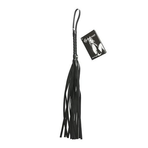 Sex & Mischief Mini Flogger 53.34 cm Compact Whip Black Whips & Paddles