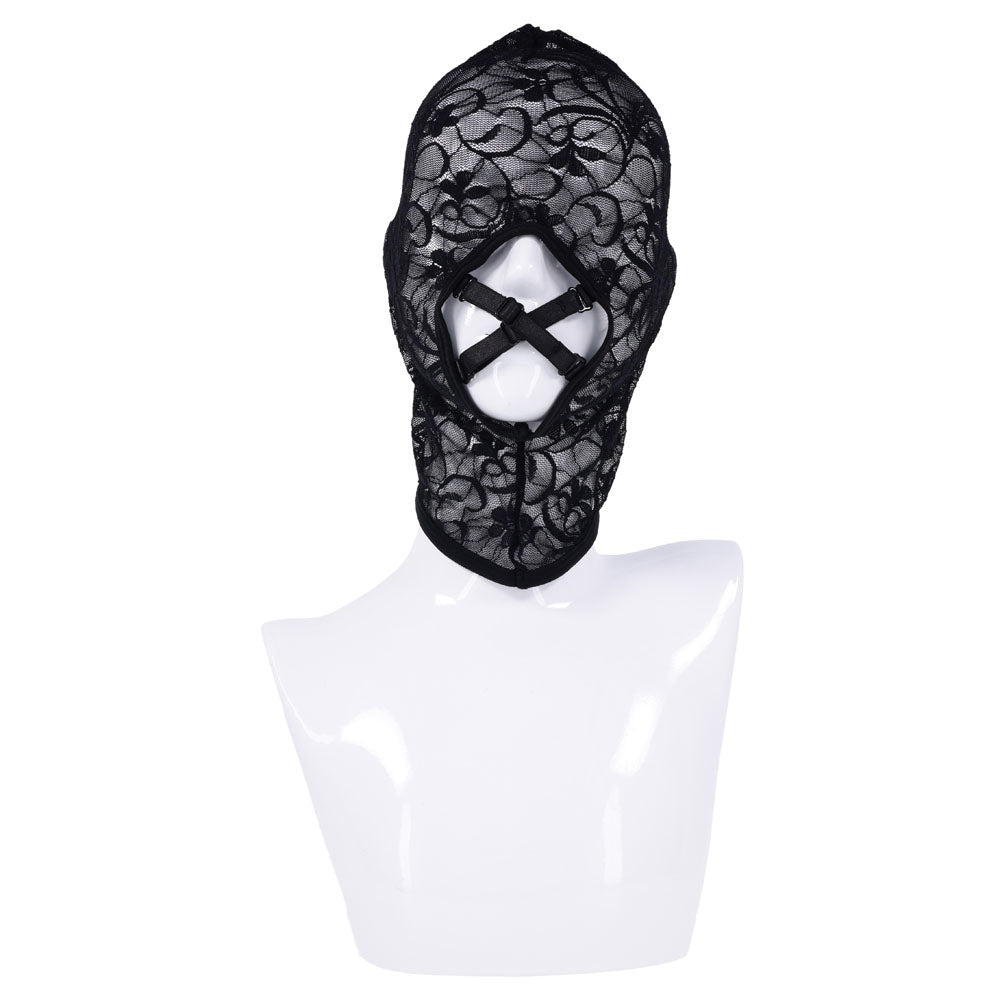 Lace Hush Hood Sheer Erotic Mask for Adult Intimate Play > Bondage Gear > Masks