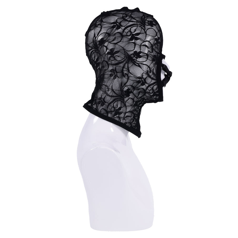 Lace Hush Hood Sheer Erotic Mask for Adult Intimate Play > Bondage Gear > Masks