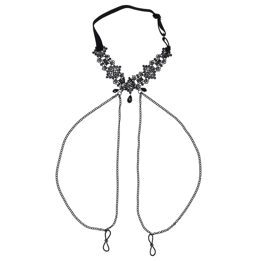 Lace Collar Choker with Adjustable Nipple Ties > Clothes > Body Jewellery