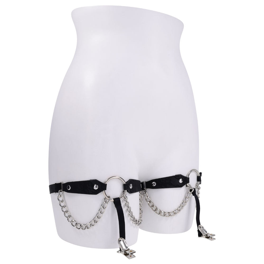 Sportsheets Chain Lace Garters Adjustable Fit Adult Accessory > Clothes > Lingerie Sets