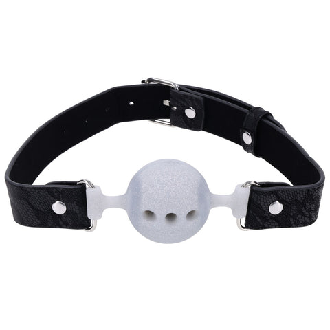 Lace Silicone Breathable Ball Gag for Comfortable Bondage Play Gags