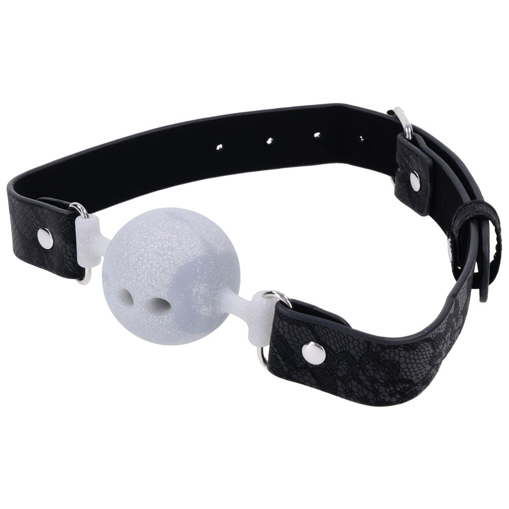 Lace Silicone Breathable Ball Gag for Comfortable Bondage Play Gags