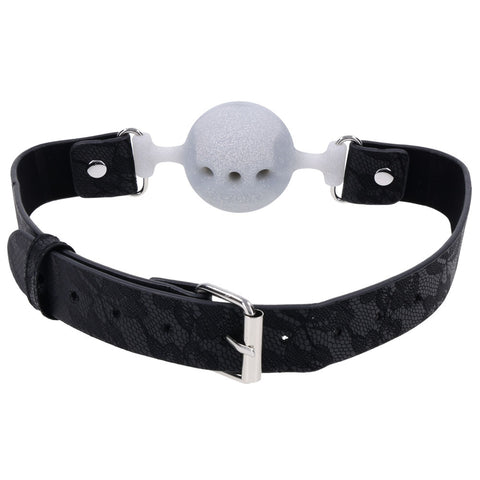 Lace Silicone Breathable Ball Gag for Comfortable Bondage Play Gags