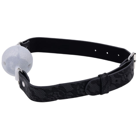 Lace Silicone Breathable Ball Gag for Comfortable Bondage Play Gags
