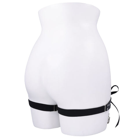 Laced Up Adjustable Garters for Thighs 18 to 26 Inches