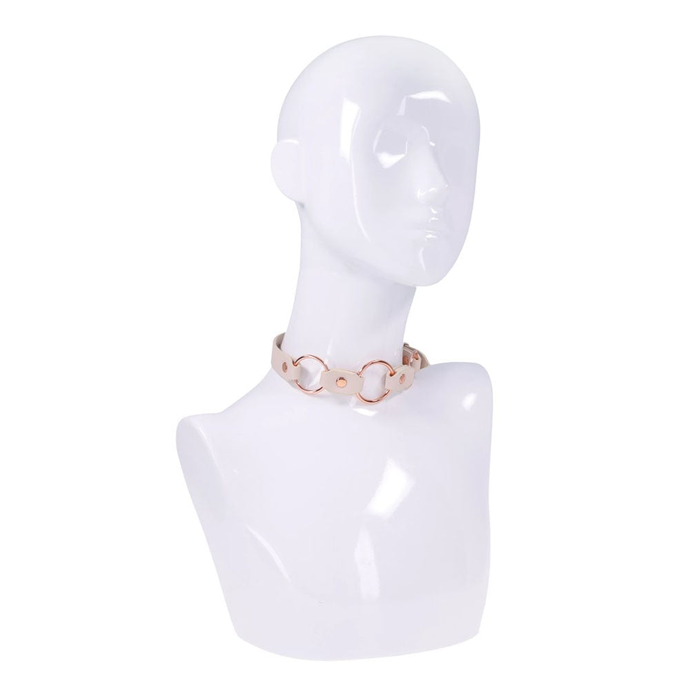 Peaches N Creame Ring Day Collar (Pink) – Luxury BDSM Collar > Bondage Gear > Collars & Leashes