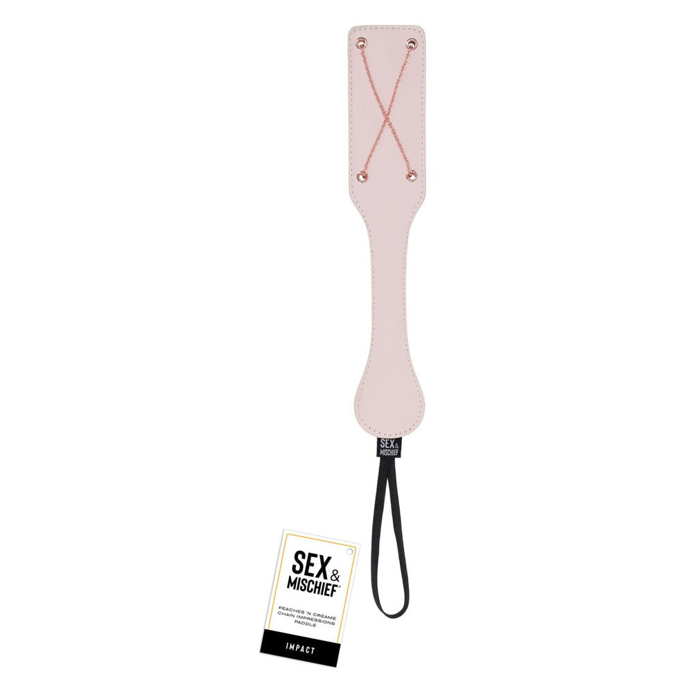 Sex & Mischief Peaches N CreaMe Chain Impressions (Peach) – Spanking Paddle PeachPuff > Bondage Gear > Paddles Main image
