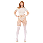 Peaches N Creame Pearl Garters (Peach) – Elegant Garters > Clothes > Hosiery > Garterbelt Sets