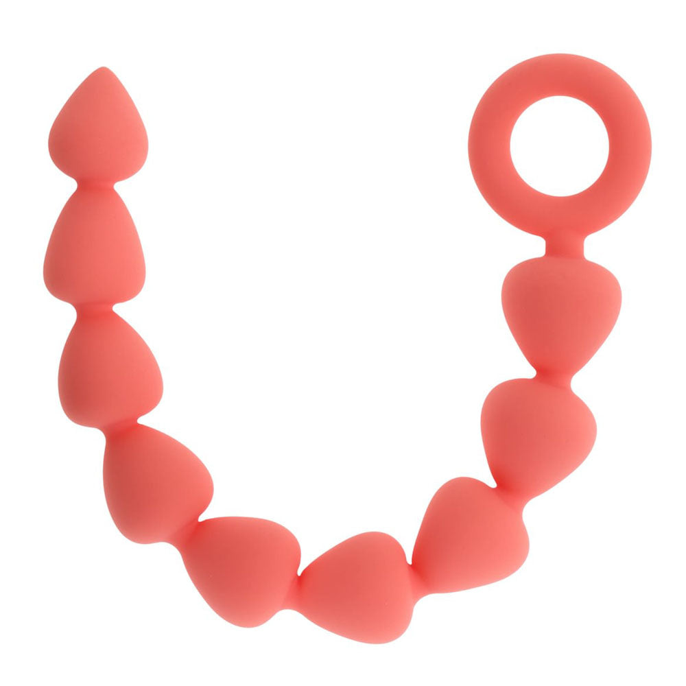 Peaches N Creame (Peach) – Silicone Ergonomic Anal Beads > Anal Range > Anal Beads Main image