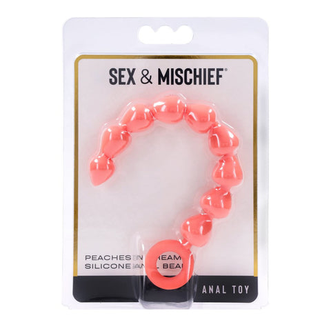 Peaches N Creame (Peach) – Silicone Ergonomic Anal Beads Peach Beads