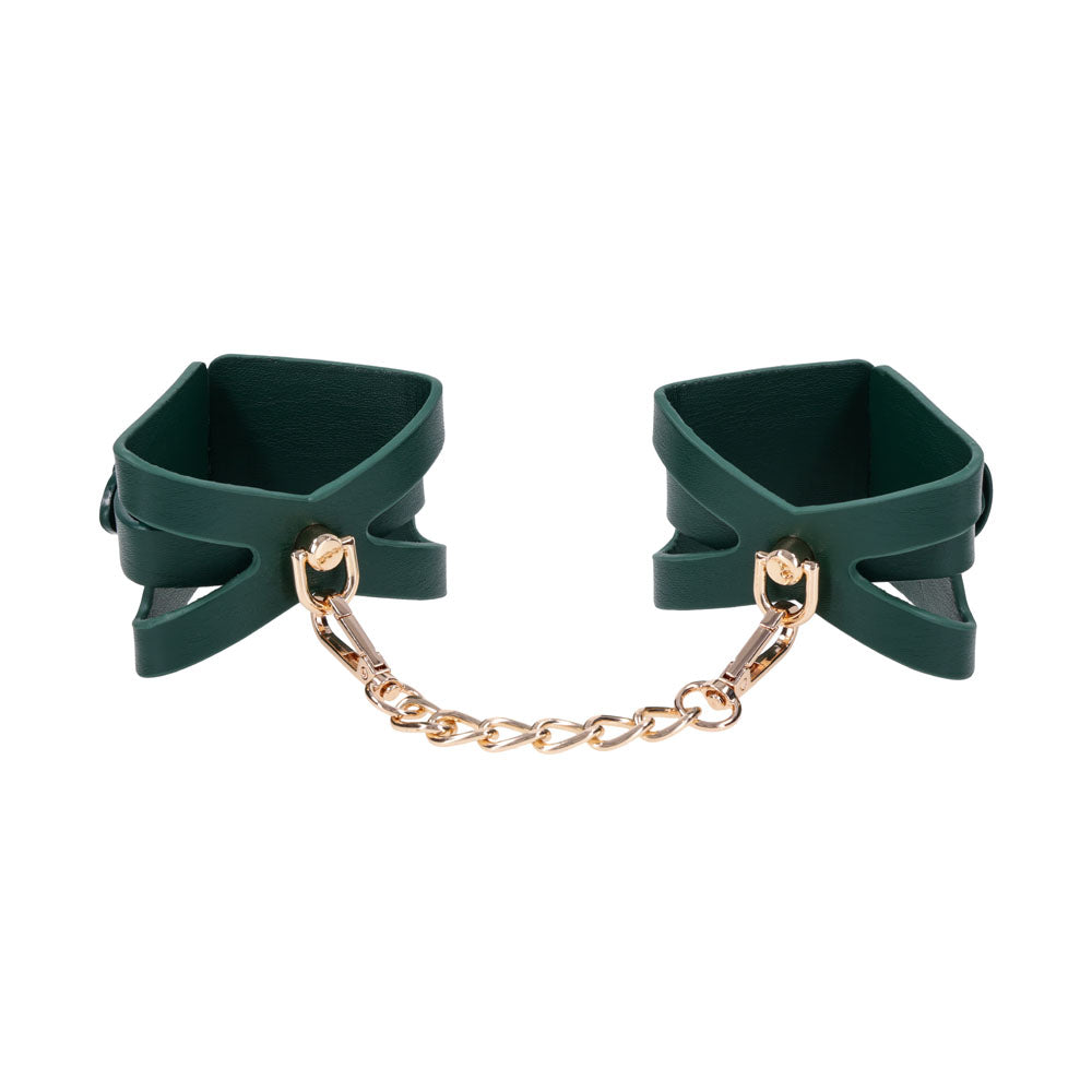 Indica Cutout Cuffs (Green) – Luxury Collar > Bondage Gear > Collars & Leashes