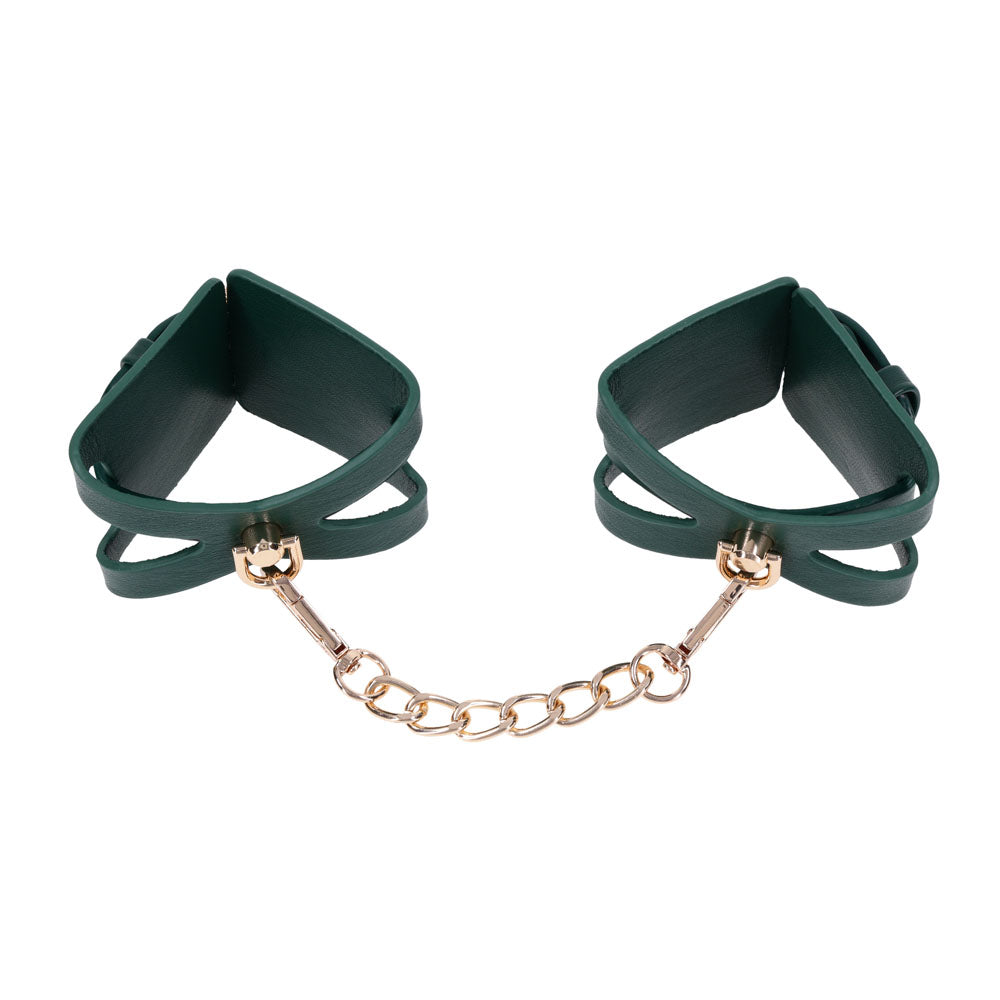 Indica Cutout Cuffs (Green) – Luxury Collar > Bondage Gear > Collars & Leashes