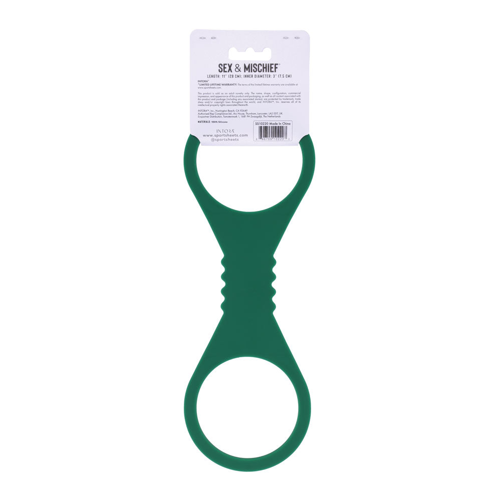 Sex & Mischief Indica Large Silicone Cuffs (Green) – Lightweight Flexible Large Restraints > Bondage Gear > Restraints