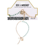 Indica Crystal Day Collar (Green) – Adjustable Jewelry Collar > Bondage Gear > Collars & Leashes