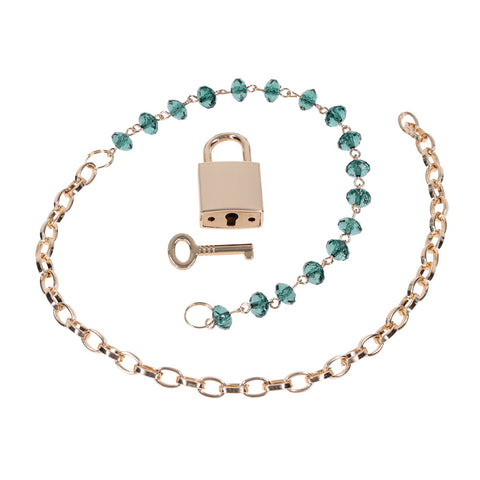 Indica Crystal Day Collar (Green) – Adjustable Jewelry Collar > Bondage Gear > Collars & Leashes