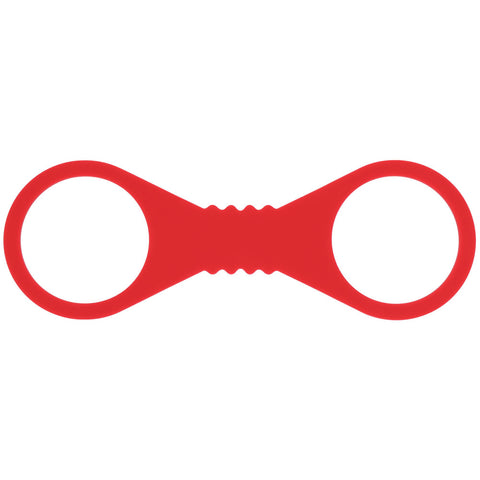 Sex & Mischief Amor Large Silicone Cuffs (Red) – Large Flexible Silicone Restraints > Bondage Gear > Restraints