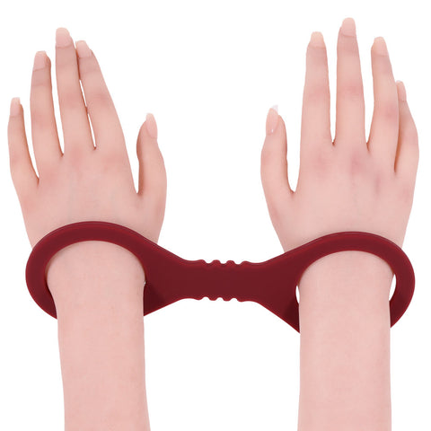 Sex & Mischief Enchanted Small Silicone Cuffs (Burgundy) – Small Silicone Restraints > Bondage Gear > Restraints
