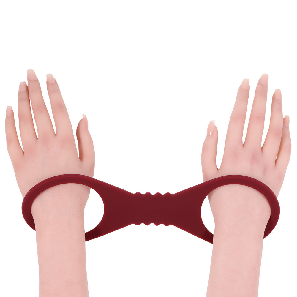 Sex & Mischief Enchanted Large Silicone Cuffs (Burgundy) – Large Silicone Restraints > Bondage Gear > Restraints