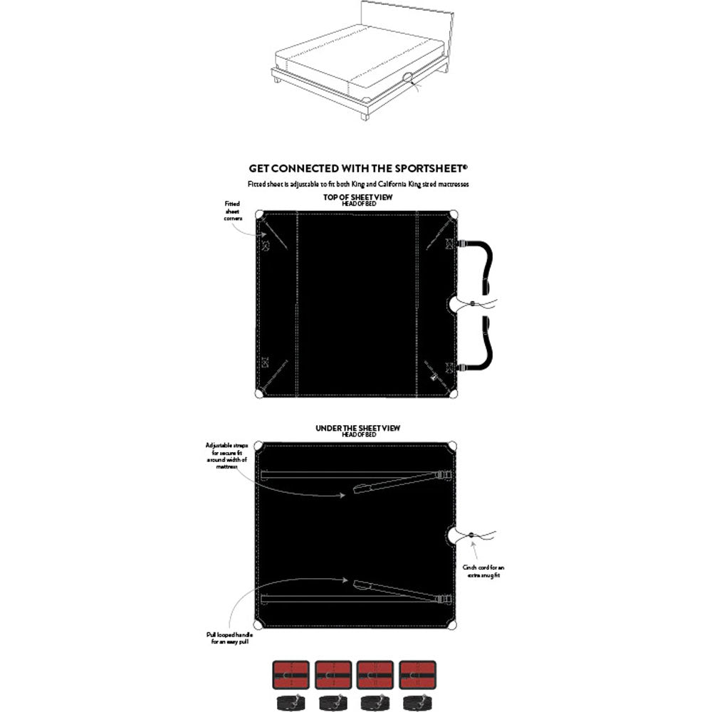 Sportsheets The Sportsheet King Size – Ultra-Soft Machine Washable Bondage Sheet > Bondage Gear > PVC Orgy Bedding