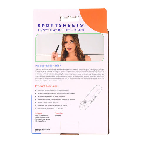Pivot Flat Bullet - Rechargeable 10 cm Discreet Vibrator BULLETS