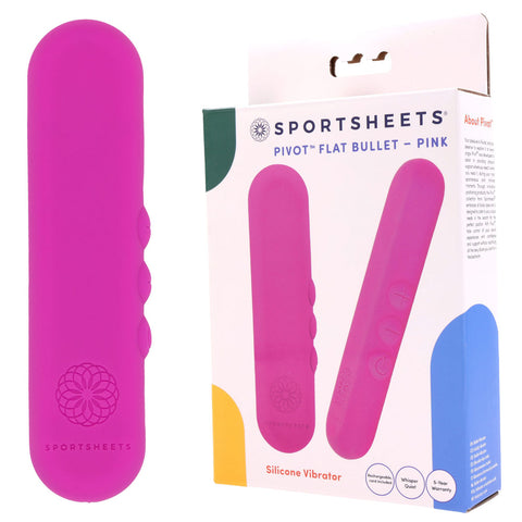 Pivot Flat Bullet - Rechargeable 10 cm Discreet Vibrator Pink BULLETS