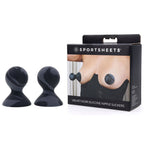Sportsheets Velvet Noir Silicone Nipple Suckers Set of 2 in Grey with Marbled Pattern Black > Sex Toys > Nipple Suckers